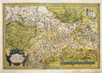 Kort over Sachsen, fra The Theatre of the World af Abraham Ortelius
