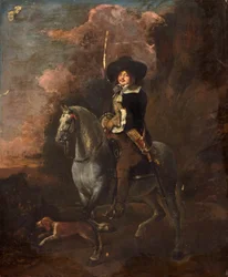 Kavaler på en grå hest, ca. 1660