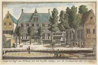 Udsigt over Hollands hof med Leidens færgehus før overfarten ved Overtoom