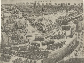 Hertugen af ​​Anjous ankomst til Antwerpen og modtagelse af prinsen af ​​Orange, 1582