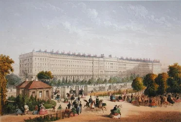 Hyde Park Gardens, ca. 1862 (farve litho)