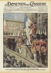 Ved den allierede musikkoncert på Piazza del Duomo i Milano