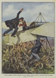 Retlig luftfart, amerikansk politimand, der ser en morder fra en flyvemaskine og styrter ned for at anholde ham