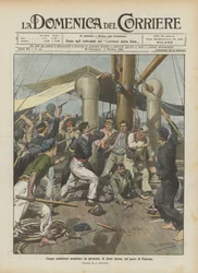 Fem forbrydere angriber et dampskib midt på dagen i Palermos havn