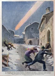 Fald af en meteorit i Appenninerne, Italien