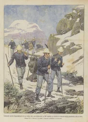 De alpine soldater bærer bronzestatuen af?