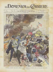 Den kolossale brand i Atlantic Citys rige amerikanske strandresort, befolkningens flugt