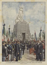 Indvielsen af ​​Ossario Di Melegnano (Lombardia) for de faldne i slaget den 8. juni 1859