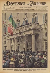 Milanesernes entusiastiske velkomst til kronprinsen, der ankom til afslutningen af ​​messen