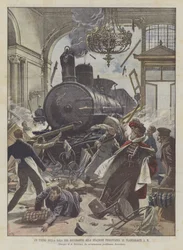 Et tog i restauranthallen på Frankfurt SM-banegården