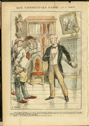 Illustration af Achille Lemot (1846-1909) i Le Pelerin, 04/02/06 - Hvad kommer de for at lave? - Religion Tro, katolsk katolicisme - Adskillelse af kirke og stat, opgørelser/reaktioner på opgørelser