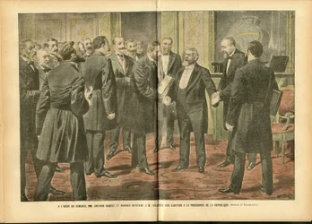 Illustration af Achille Lemot (1846-1909) i Le Pelerin, 28/01/06 - Valg, republikkens præsident - Fallieres Armand (1841-1931)