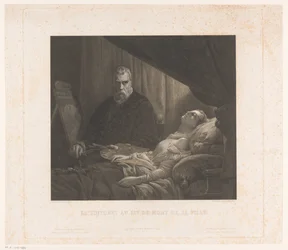 Il Tintoretto portrætterer sin datter på hendes dødsleje Le Tintoret au lit de mort de sa fille (titel på objekt)