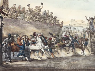 Romersk maske, af Achille Pinelli (1809-1841). Italien