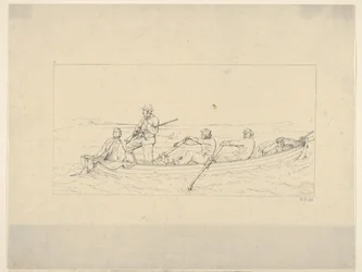 Marylanders krydser Potomac for at slutte sig til den sydlige hær fra Confederate War Etchin..., 1861-63.