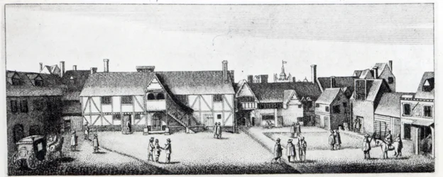 South View af Arundel House i London, ætset af Wenceslaus Hollar i 1646 og udgivet i 1792