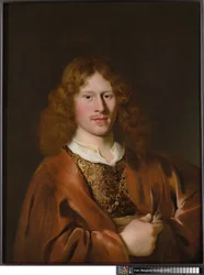 Et portræt af en mand i fantasidragt, sandsynligvis Hendrick Hooft (1617-1678), ca. 1644-66 (olie på panel)