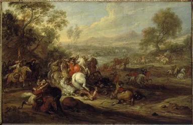 Cavalry Shock or Cavalry Fight, mellem 1652 og 1690 (olie på lærred)