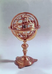 Armillarkugle lavet på det ptolemæiske system, Rom, 1648 (messing) (se også 75480)