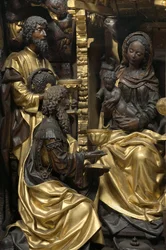 Tilbedelse af Magi, detalje