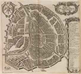 Kort over Moskva. Fra: Øget Ny beskrivelse af Moskoviten..., 1656.