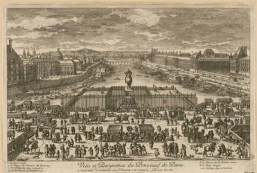 Udsigt over Pont Neuf i Paris, anden halvdel af det 17. århundrede..