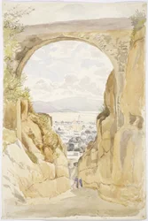 San Andres Chalchicomula, Puebla State, Mexico (akvarel)