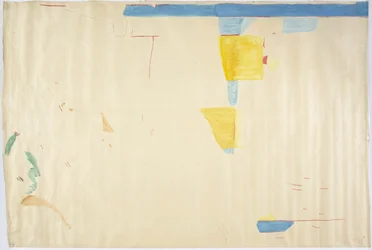 Sporing af et maleri fra det centrale panel, East Wall, Upper Temple of the Jaguars, Chichen Itza, Mexico (gennemsigtig akvarel   & grafit)