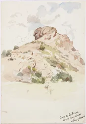 Udsigt - Cerro de los Riscos, hinsides Guadalupe, Mexico (akvarel)