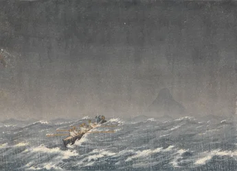 Yderste ankerplads i en byge, Mazatlan [Mexico], 22. august 1850, kl. 8.00. ... "Forespørgsel, hvilken vej er der til skibet"