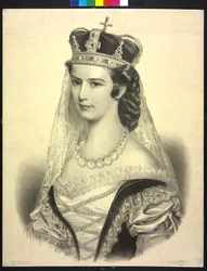 Kejserinde af Østrig Elisabeth (litografi)