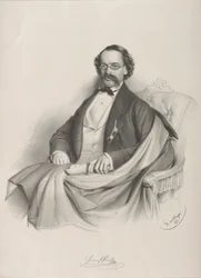Portræt af violinisten og komponisten Heinrich Proch 1809-1878, 1857.