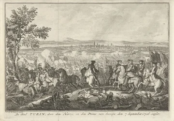 Relief af Torino, 1706 Byen Torino, vanhelliget af hertugen og prinsen af ​​Savoyen den 7. september 1706 (titel på objektet)