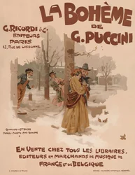 Plakat til operaen La Bohème af Giacomo Puccini, 1895.