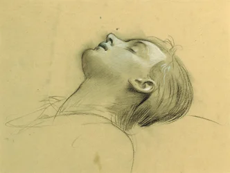 Studie af lederen af St. Cecilia, muligvis for "Ahasver"