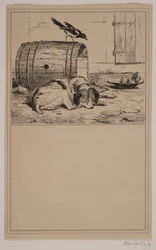 Hundens trug. Nr. 8 i Chr. Winther og M. Rørbye, "25 Billeder for små børn"