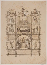Mindeblad om kunstnercarnevalet d. 3. marts 1854