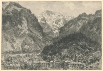 Udsigt over Interlaken mod Jungfrau-massivet