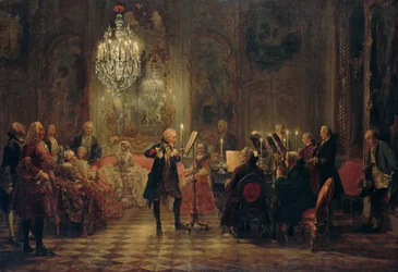 Fløjtekoncert med Frederik den Store i Sanssouci, 1850-1852