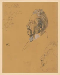 Grev H. Pückler og grev A. von Keller. Studie til maleriet "Kroningen af Wilhelm I i Königsberg"