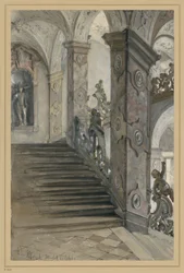 Mirabell Slot, Salzburg, trappeopgang af Lucas von Hildebrandt