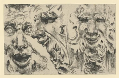 To faunmasker i Zwinger i Dresden
