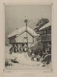 Illustration hentet fra bogen Norge produceret i tegninger af Asbjørnsen, P.Chr. og udgivet af Chr. Tønsberg (nr. 1848)