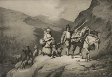 Illustration hentet fra bogen Norge produceret i tegninger af Asbjørnsen, P.Chr. og udgivet af Chr. Tønsberg (nr. 1848)