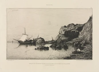 Fiskerbåd anløbshavn ved Collioures klipper, 1878.