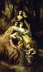 Kejserinde Eugenie og hendes ledsagere,