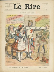 Illustration af Adolphe dit Willette (1857-1926) til forsiden af Le Rire, 07/05/10 - Partivalg - Valg - Marianne