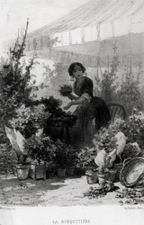 The Flower Seller, midten af 1800-tallet (s/h-foto)