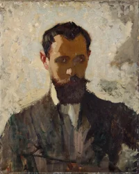 Self Portrait Study, ca. 1912 (olie på lærred)
