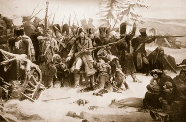 Marshal Ney støtter den franske bagtrop